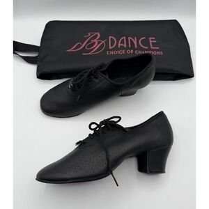 Brand New BD Dance T1-B Women's Practice Dance Shoes Size 8 Black Leather